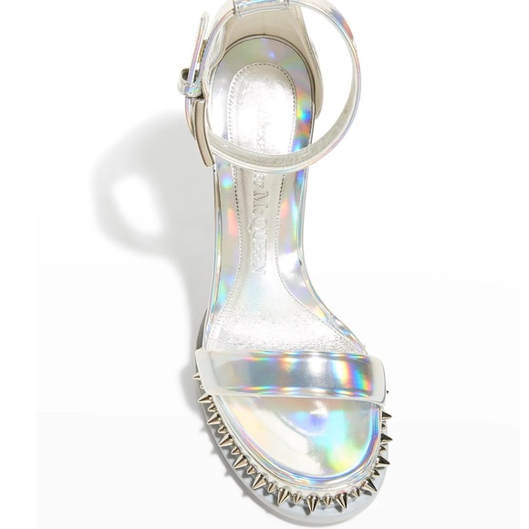 Alexander McQueen iridescent faux leather sandals NWT - Picture 5 of 10